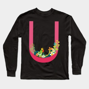 Tropical alphabet u Long Sleeve T-Shirt